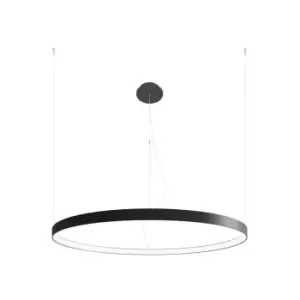 Image of Rio Integrated LED Ring Pendant Ceiling Light, Black, 4000K, 7820lm