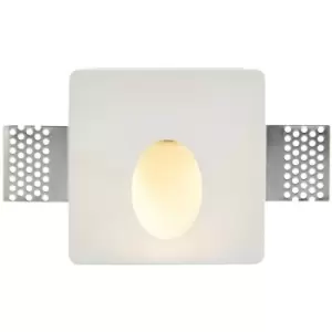 Image of Saxby Lighting - Saxby Zeke - Recessed Wall Light Trimless Square 1.5W White Plaster