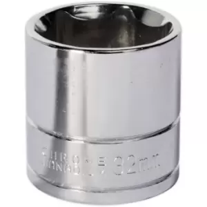 image of SEALEY - S0665 WallDrive Socket 32mm 1/2"Sq Drive