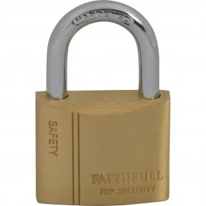 Image of Faithfull Brass Padlock 40mm Standard