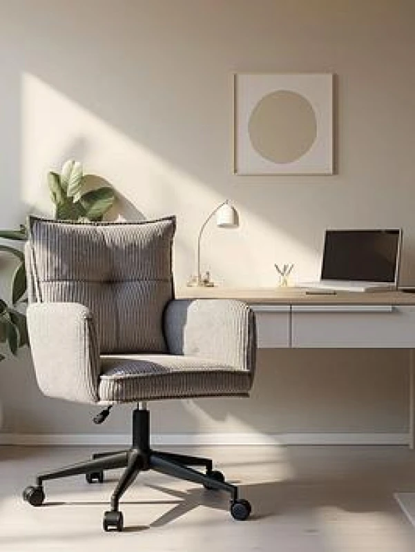 Image of Dorel Harbour Corduroy Office Chair Grey 10011176UK