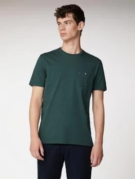 Image of Ben Sherman Spade Pocket T-Shirt - Forest Green, Forest, Size L, Men