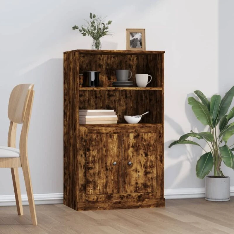 Image of VIDAXL Highboard Smoked Oak 60x35.5x103.5cm Engineered Wood Vidaxl 8720845792077