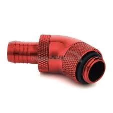 image of Bitspower Deep Blood Red Dual Rotary 45-Degree 3/8