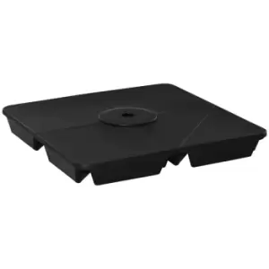 Image of Outsunny 4 Pcs Parasol Base Umbrella Base For Banana Hanging Cantilever Umbrella - Black
