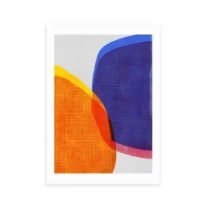 Image of East End Prints Linger Print White/Blue/Orange