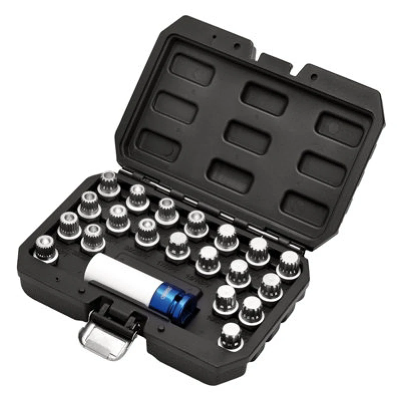 Image of Draper 21 Piece 1/2" Drive Locking Wheel Socket Set for BMW Vehicles LWSS/BMW-21PC Drive: 1/2"