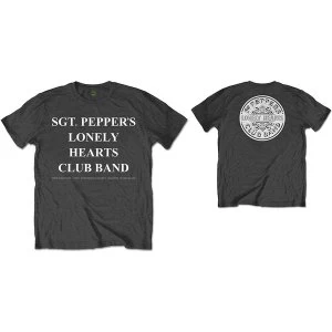 Image of The Beatles - SPLHCB with Drum Unisex Large T-Shirt - Grey