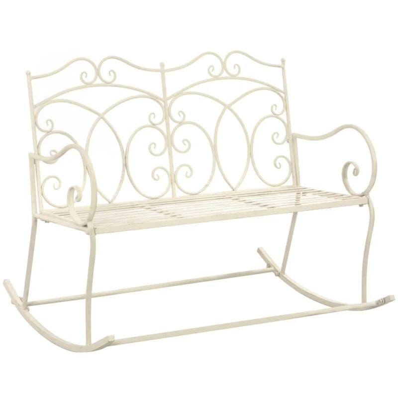 Image of 45436 vidaXL Garden Bench 104cm Iron Antique White