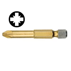 image of Witte Pozidriv 1pt Titanium Coated Screwdriver Bit 50mm