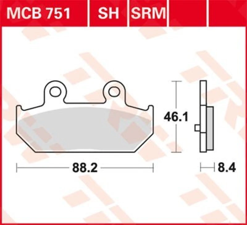 Image of TRW Lucas Brake pad MCB751