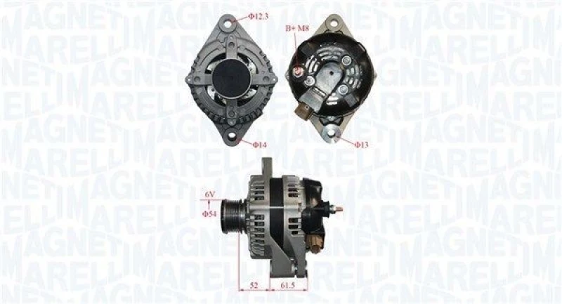 Image of MAGNETI MARELLI Alternator MAGNETI MARELLI 063735679010