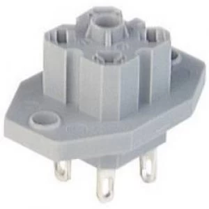 Image of Hirschmann 931 782 106 G 30 E 3 Mounting Socket With Flange With Solder Contacts Grey Number of pins3 PE