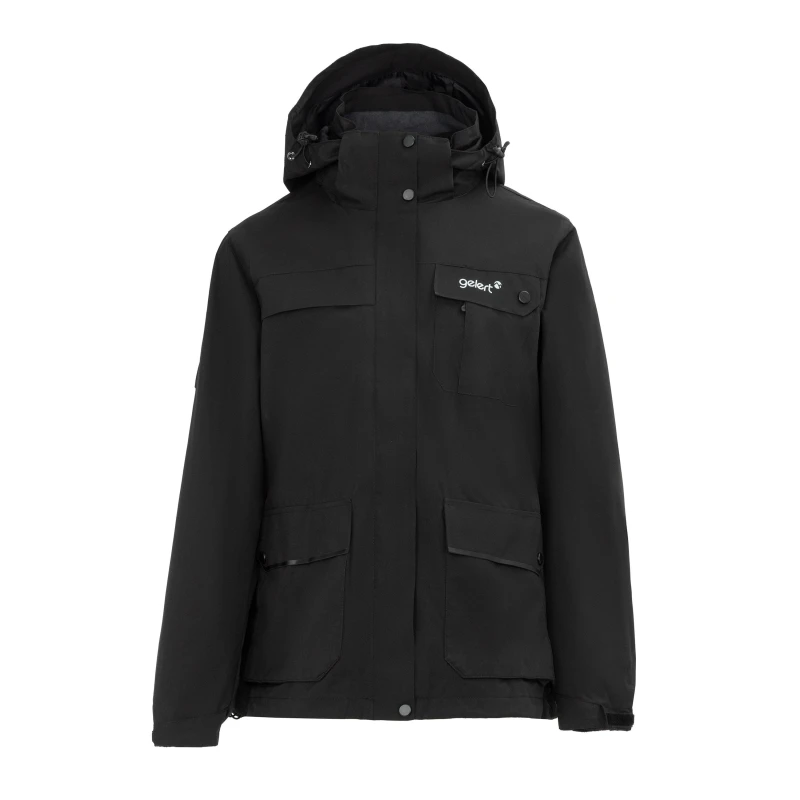 Image of Gelert Womens 3-in-1 Windproof Fleece Lined Detachable Hood Long Sleeve Jacket Black female 6 (34)