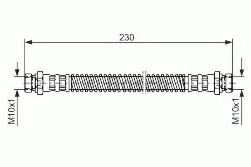 Image of Bosch 1 987 476 019 Brake Hose Brake Hose (83)