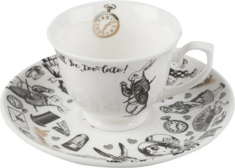 Image of V & A Espresso Cup and Saucer, 100ml Gift Boxed White