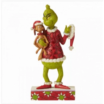 Image of Grinch with Max Under His Arm Figurine
