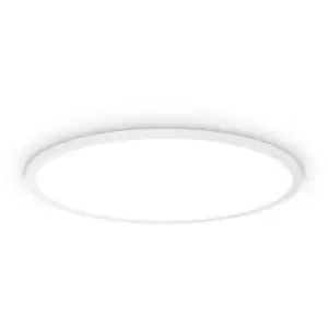 Image of Ideal Lux Lighting - Ideal Lux fly 60cm Integrated LED Semi Flush Light White, 4000K, IP40