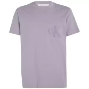 Image of Calvin Klein Jeans Ck Chenille Tee - Purple