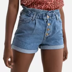 Image of Denim Paperbag Shorts