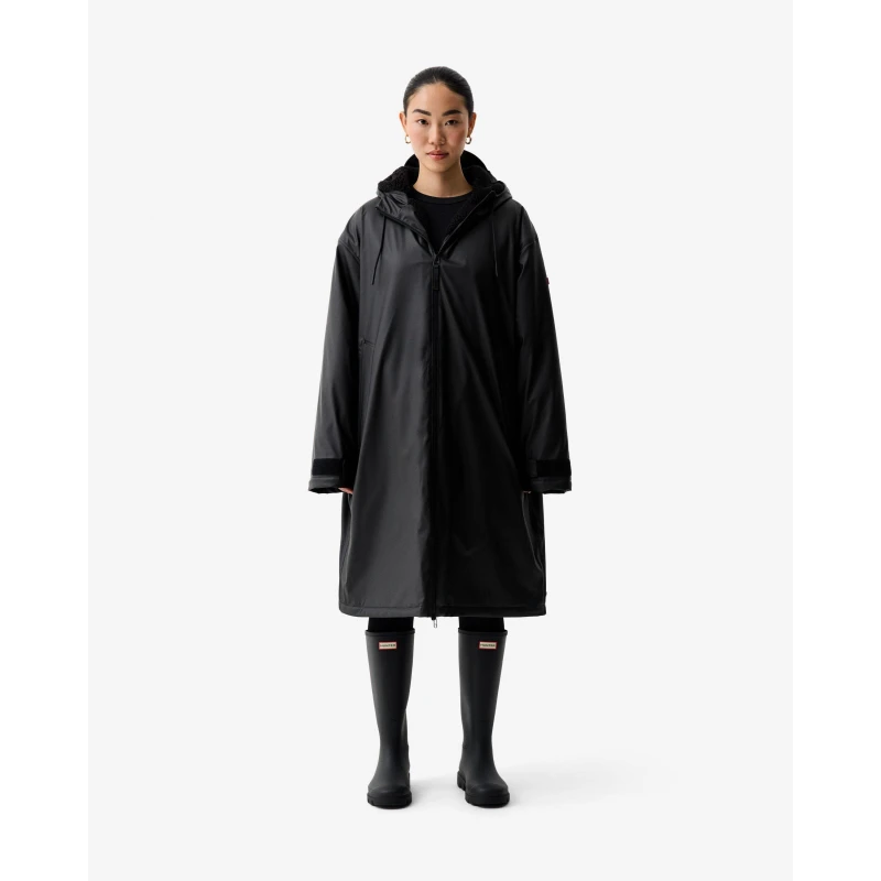 Image of Hunter Womens Cocoon Rbe Rain Anorak Black female 8 (XS)
