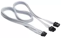 Image of Phanteks 750mm Dual 8pin to 12+4 12VHPWR Adapter Cable (White)