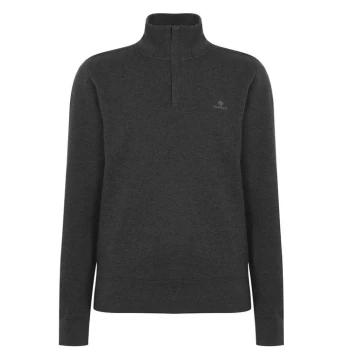 image of Gant Quarter Zip Sweater - Grey