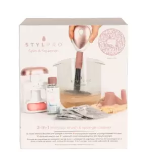 image of StylPro Spin and Squeeze Makeup Brush and Beauty Sponge Cleaner