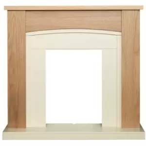 image of Adam - Chilton Fireplace in Oak & Cream, 39 Inch