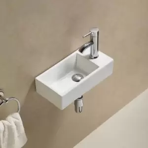 Image of Detroit 405mm Right Hand Wall Hung Basin and Square Bottletrap