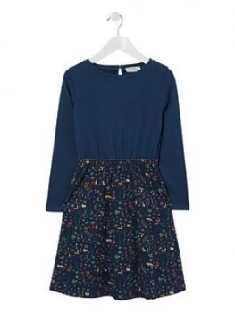 Image of Fatface Girls Woodland Floral Martha Dress - Dark Green