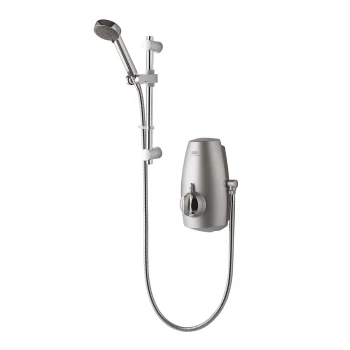 image of Aqualisa Aquastream Power Shower with Adjustable Head - Satin Chrome