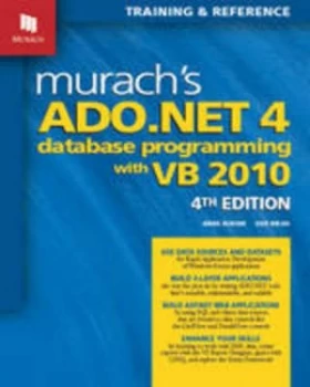 Image of Murachs Ado.Net 4 Database Programming with Vb 2010 by Anne Boehm Paperback