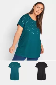 Image of 2 Pack Embellished T-Shirts