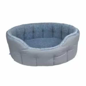Image of P&L Premium Bolster Dog Bed Grey Large
