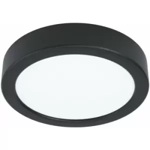 image of Loops - Wall / Ceiling Light Black 160mm Round Surface Mounted 10.5W LED 3000K