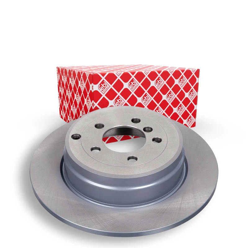 Image of FEBI BILSTEIN 43961 Brake disc Rear Axle, solid, Coated Brake Disc (82)