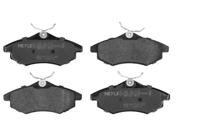 Image of MEYLE 025 234 0719 Brake pad set Front Axle, excl. wear warning contact, Original Quality, with anti-squeak plate Brake Pad Set,disc brake (402)