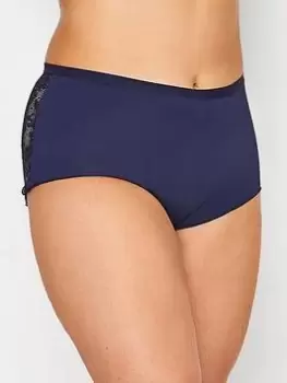 Image of Yours Lace Back Full Briefs, Blue, Size 14-16, Women