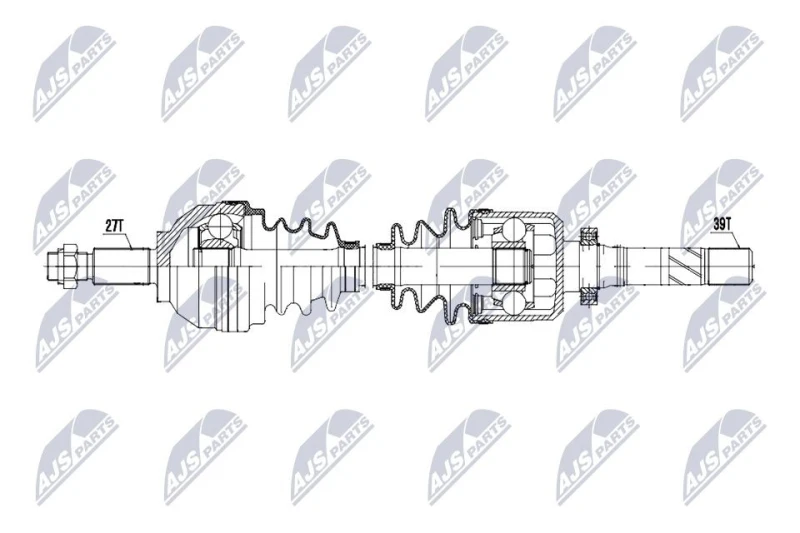 Image of NTY NPW-RE-239 Drive shaft 6-Speed Manual Transmission, Front Axle Right Drive Shaft (13)