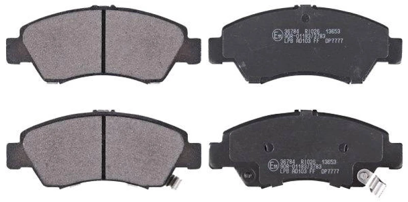 Image of A.B.S. 36784 Brake pad set with acoustic wear warning Brake Pad Set,disc brake (402)