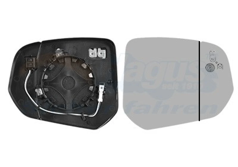 Image of VAN WEZEL Wing mirror glass VAN WEZEL 1930836