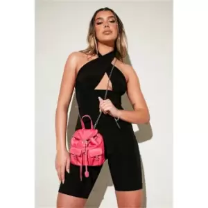 Image of I Saw It First Hot Pink Nylon Mini Backpack - Pink