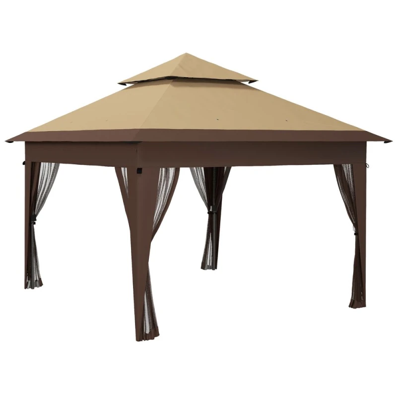Image of Outsunny 3 X 3(m) Pop Up Gazebo , Khaki, Brown 84C-505V00KK