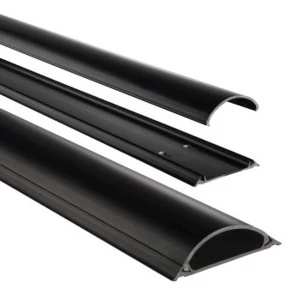 Image of Hama PVC Cable Duct, semicircular, 100/7/2.1 cm, black