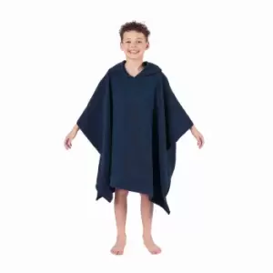 image of Brentfords Poncho Towel Navy - Kids