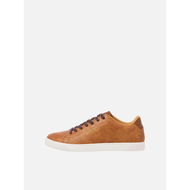 Image of Jack and Jones Mens Bosley PU Casual Low-Top Trainers Cognac male 8 (42)