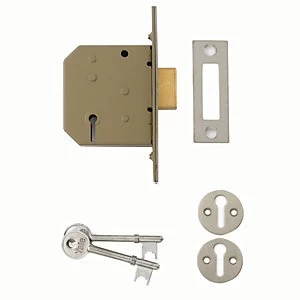 image of Yale P-M322-CH-65 3 Lever Deadlock - Chrome 64mm