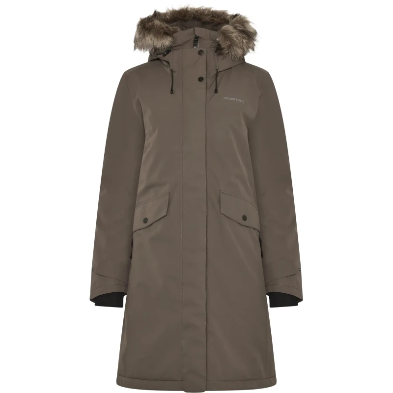 Image of Womens parka Didriksons Erika Marron Female 46