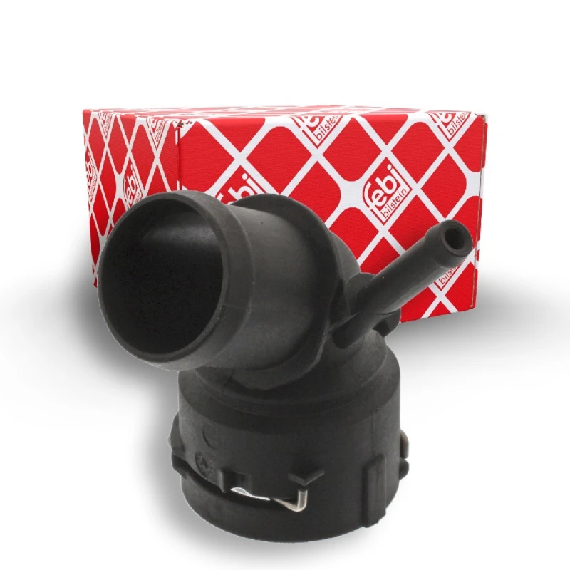 Image of FEBI BILSTEIN 45984 Coolant Flange Radiator, with quick coupling Coolant Flange (3219)
